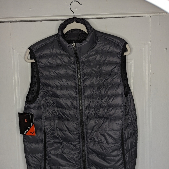 NWT Reversible Hawke & Co Quilted Nylon Vest in Graphite Men's Small - Picture 4 of 7